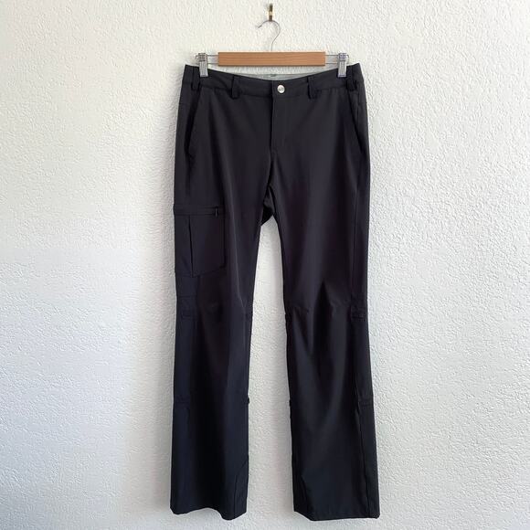 REI Womens Lightweight Quick-Dry Roll Tab Hiking Pant Black Multi-Length Outdoor - Picture 1 of 15